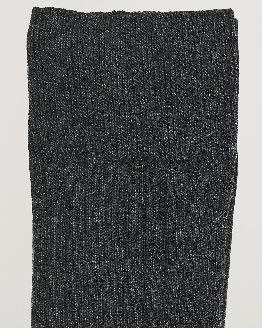 Herre | Vanlige sokker | Amanda Christensen | 6-Pack True Cotton Ribbed Socks Antracite Melange