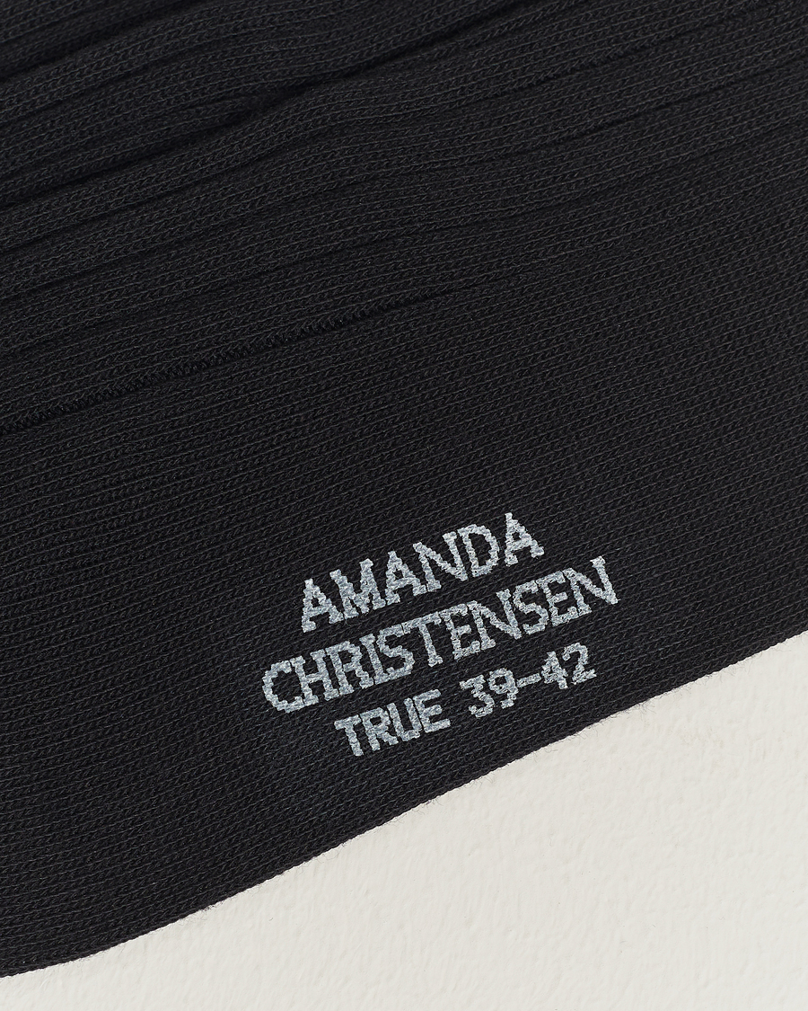 Herre | Undertøy | Amanda Christensen | 6-Pack True Cotton Ribbed Socks Black