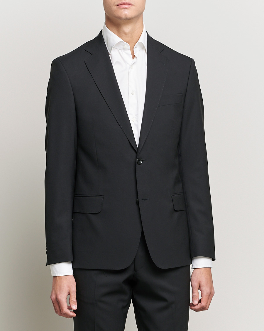 Herre | Klær | Oscar Jacobson | Edmund Wool Suit Black