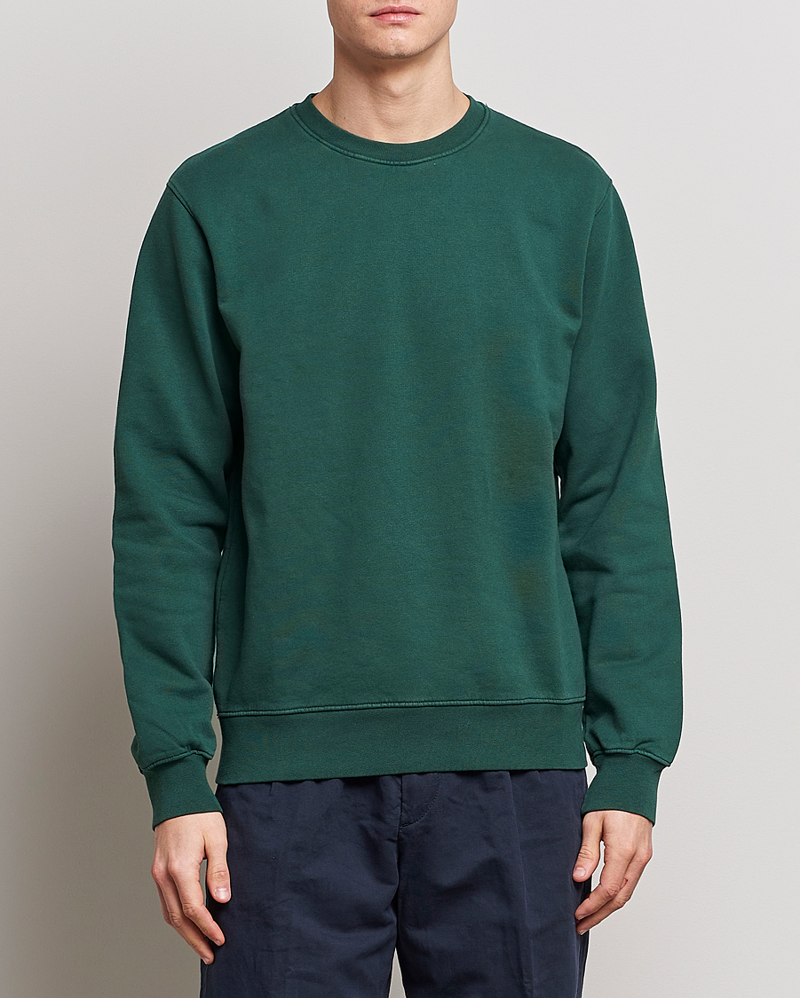 Men | Departments | Colorful Standard | 2-Pack Classic Organic Crew Neck Sweat Navy Blue/Emerald Green