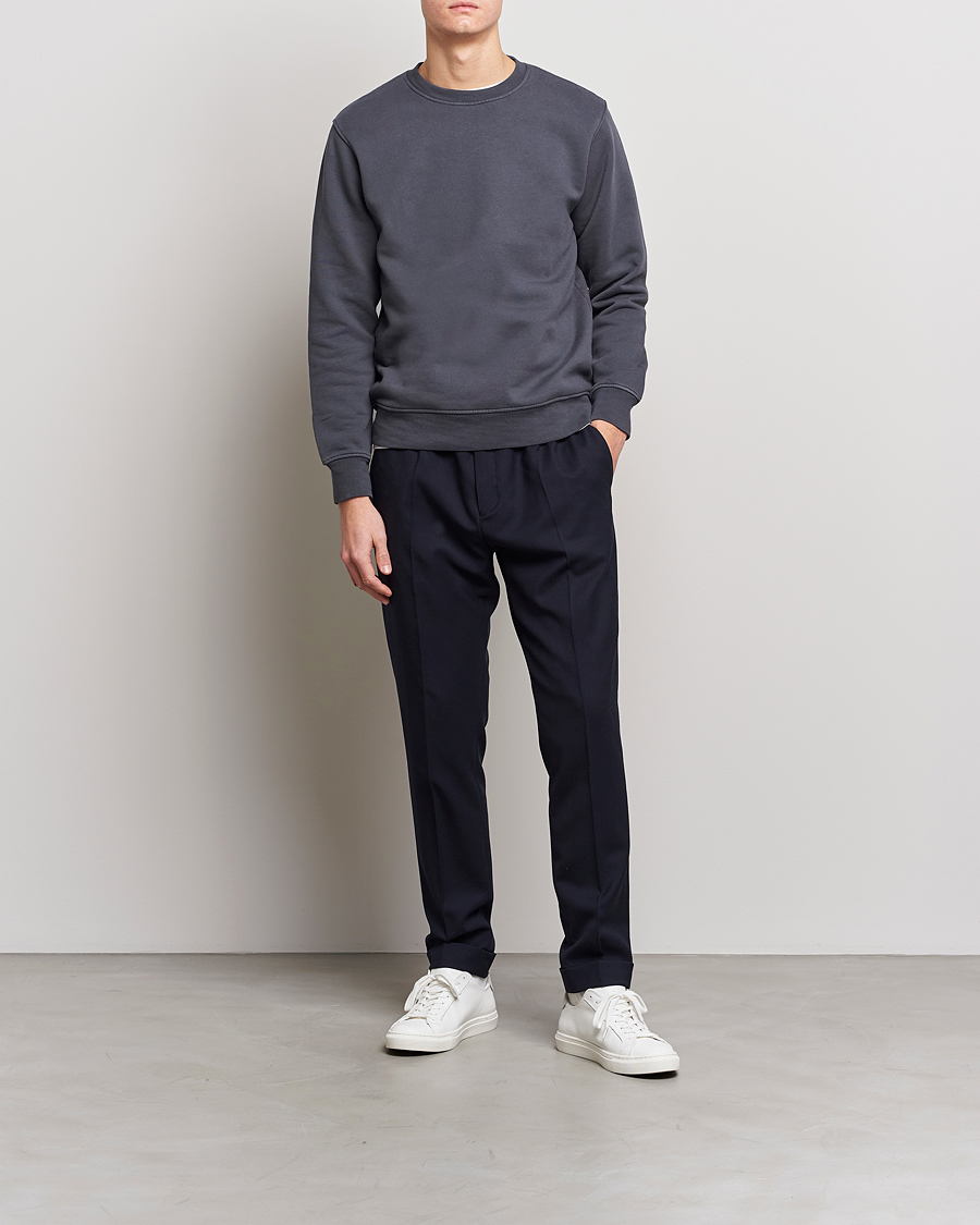Herre | Gensere | Colorful Standard | 2-Pack Classic Organic Crew Neck Sweat Lava Grey/Optical White