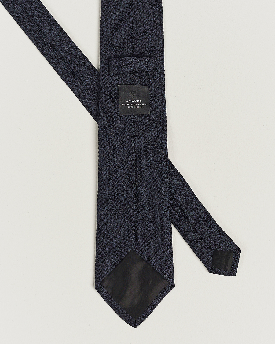 Herre | Slips | Amanda Christensen | Set Tie Navy & Handkercheif White