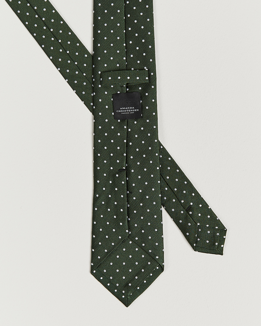 Herre | Slips | Amanda Christensen | Set Tie & Pocket Square Green/White