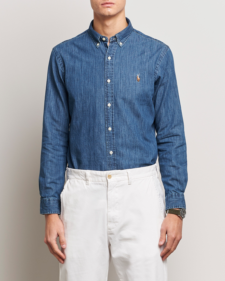 Men | Shirts | Polo Ralph Lauren | 2-Pack Slim Fit Denim Shirt Washed/Dark Wash