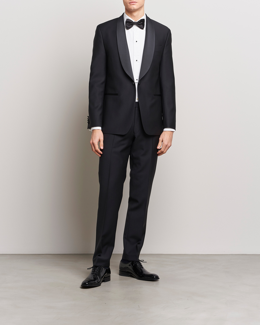 Herre | Dresser | Oscar Jacobson | Figaro/Denz Wool Tuxedo Suit Black