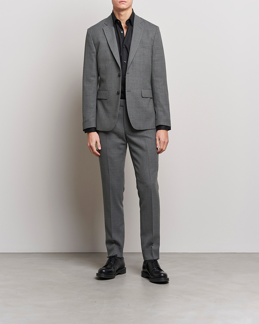 Herre | Klær | J.Lindeberg | Hopper Active Hopsack Suit Grey Melange