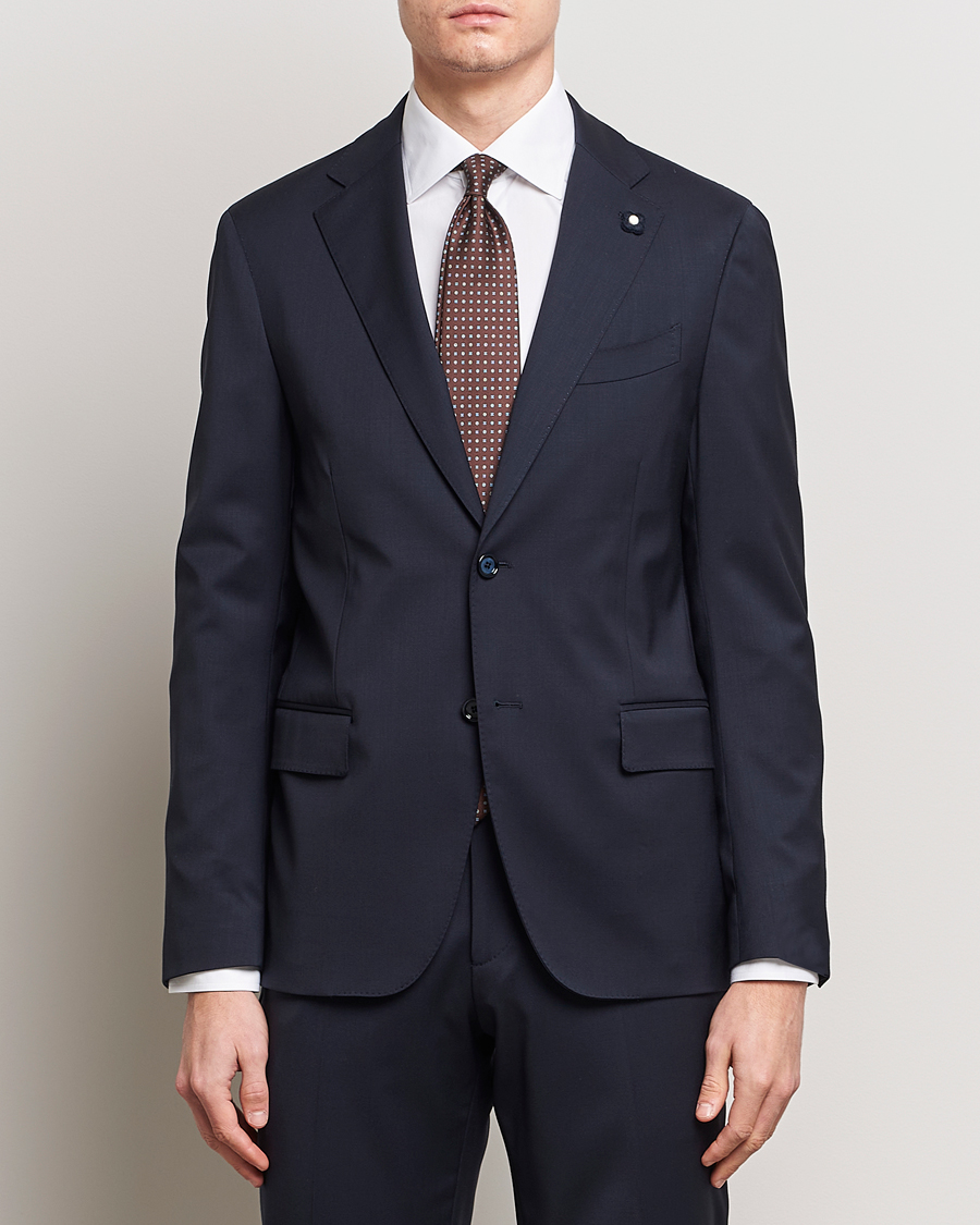 Herr |  | Lardini | Wool Suit Navy