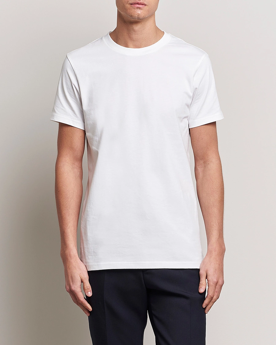 Herre | T-Shirts | Bread & Boxers | 3-pack Crew Neck Regular T-Shirt White/Black/Dark Navy