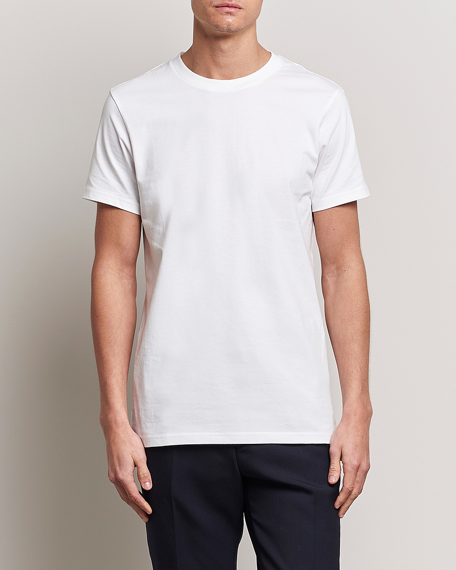 Herre | T-Shirts | Bread & Boxers | 3-pack Crew Neck Regular T-Shirt White/Black/Dark Navy