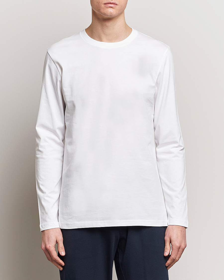 Herre | T-Shirts | Bread & Boxers | 2-pack Long Sleeve T-Shirts White/Black