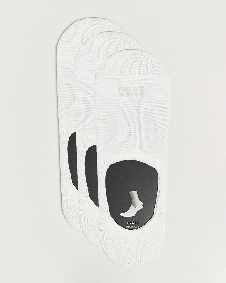 Herre | Undertøy | Falke | 3-pack Casual High Cut Sneaker Socks White