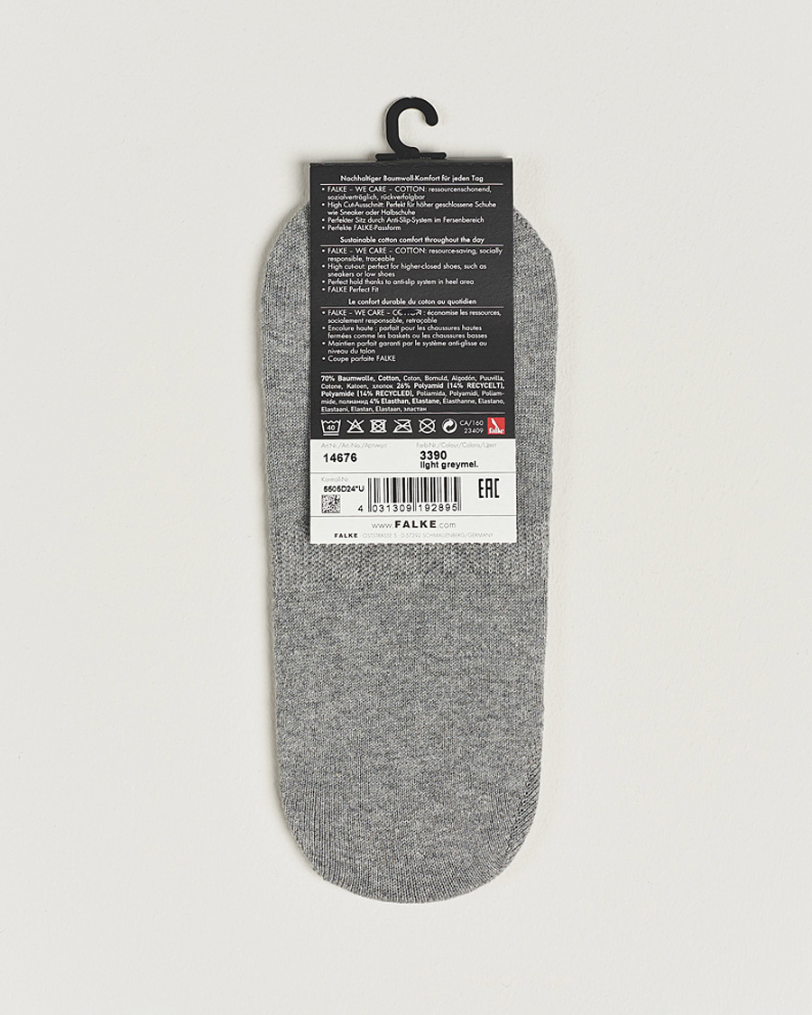 Herre | Undertøy | Falke | 3-pack Casual High Cut Sneaker Socks Light Grey Melange