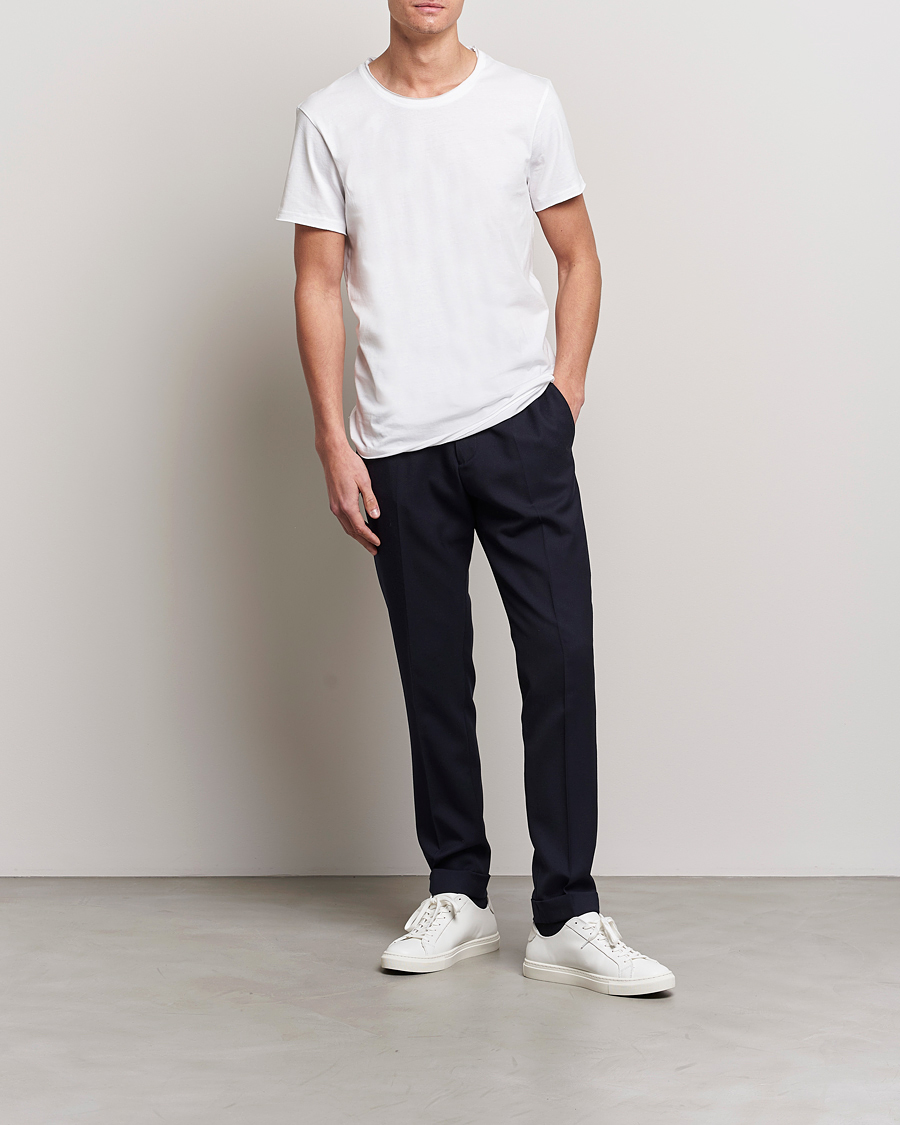 Herre | T-Shirts | Bread & Boxers | 3-pack Crew Neck Relaxed White