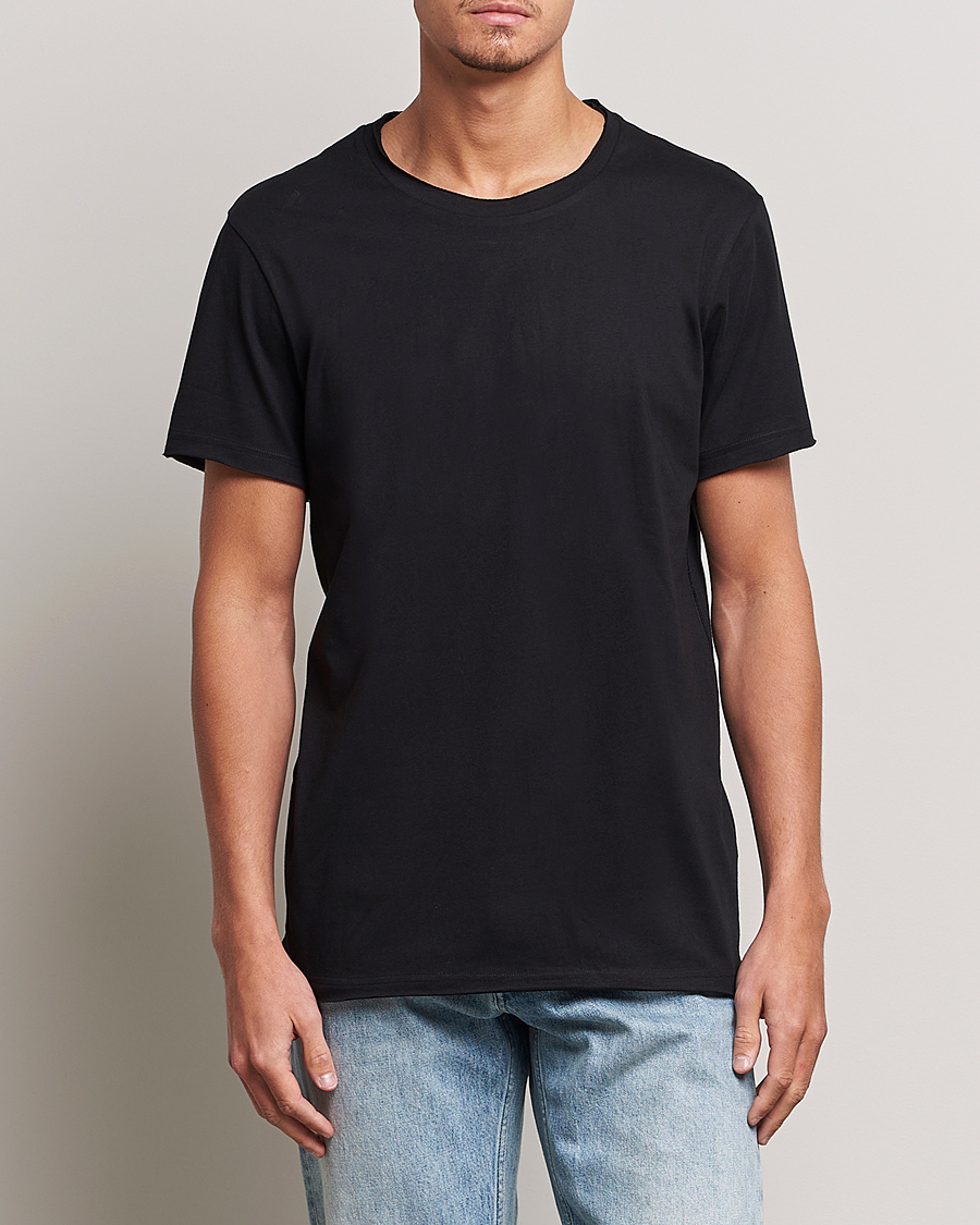 Herre | T-Shirts | Bread & Boxers | 3-pack Crew Neck Relaxed Black