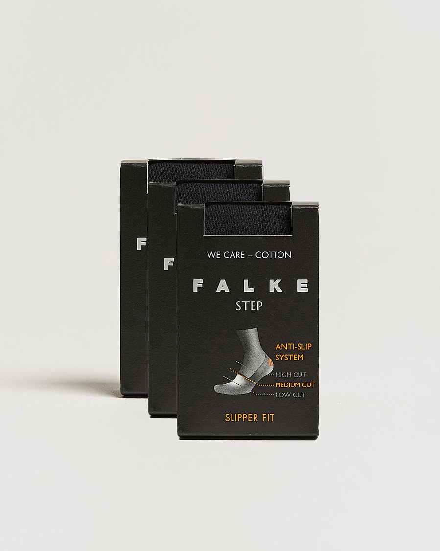 Herre | Undertøy | Falke | 3-pack Step In Box Loafer Socks Black