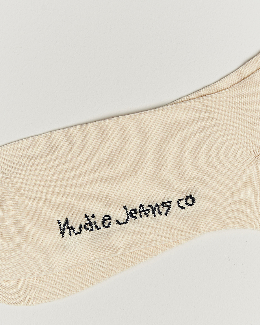 Herre | Undertøy | Nudie Jeans | 3-pack Amundsson Tennis Socks Off White/Navy
