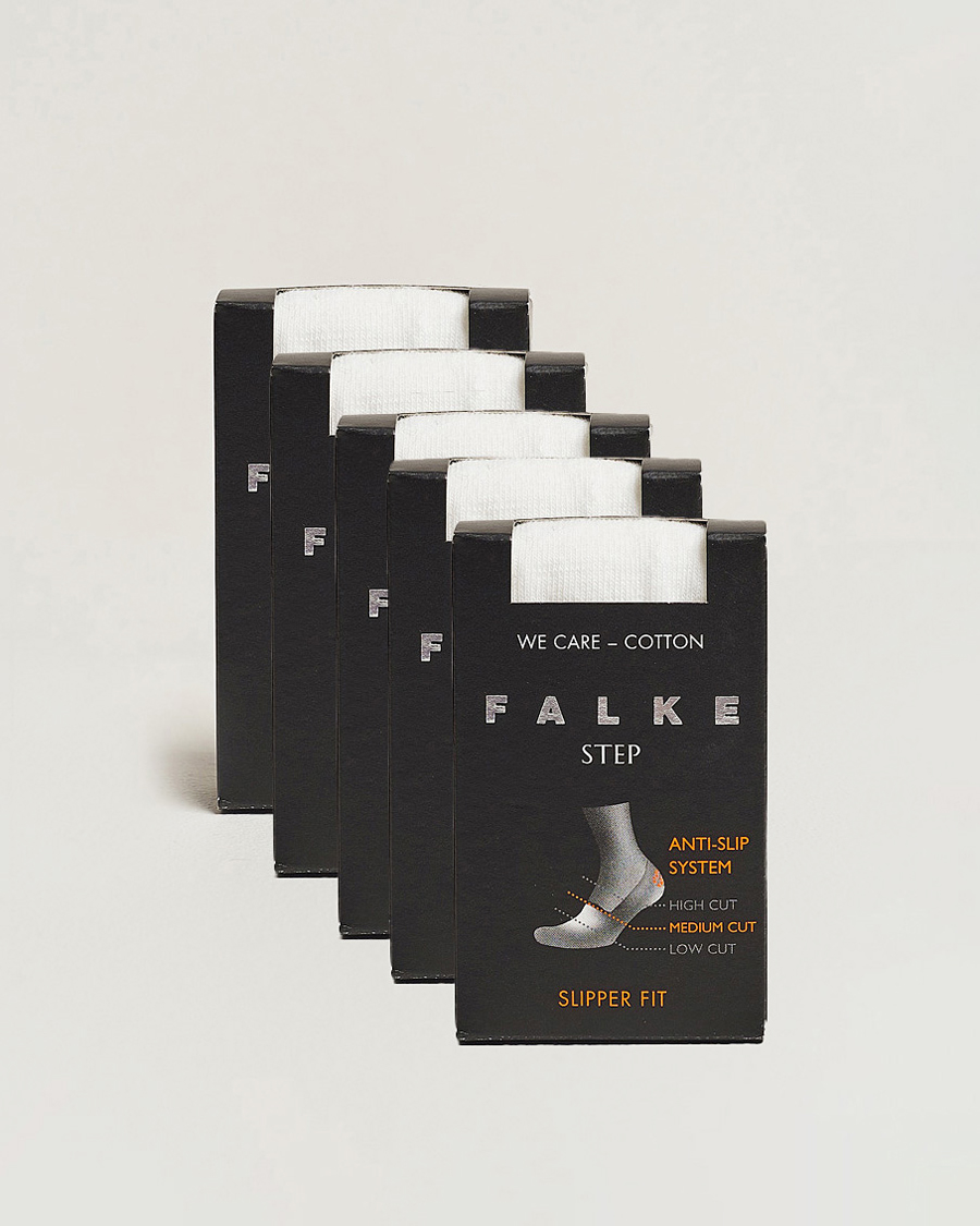 Herre | Undertøy | Falke | 5-pack Step In Box Loafer Socks White