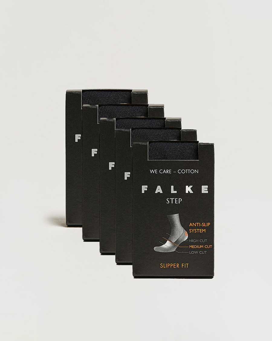 Herre | Undertøy | Falke | 5-pack Step In Box Loafer Socks Black