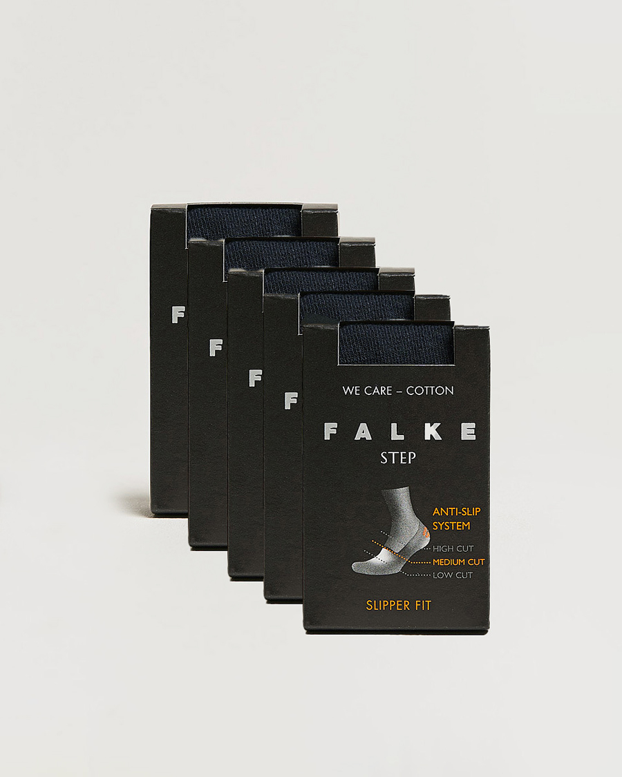 Herre | Undertøy | Falke | 5-pack Step In Box Loafer Socks Navy