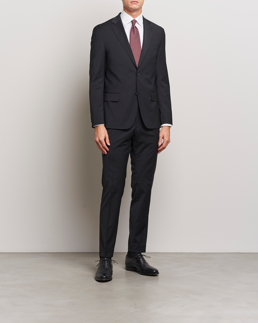 Herre | Dresser | Oscar Jacobson | Edmund Wool Blend Suit Black