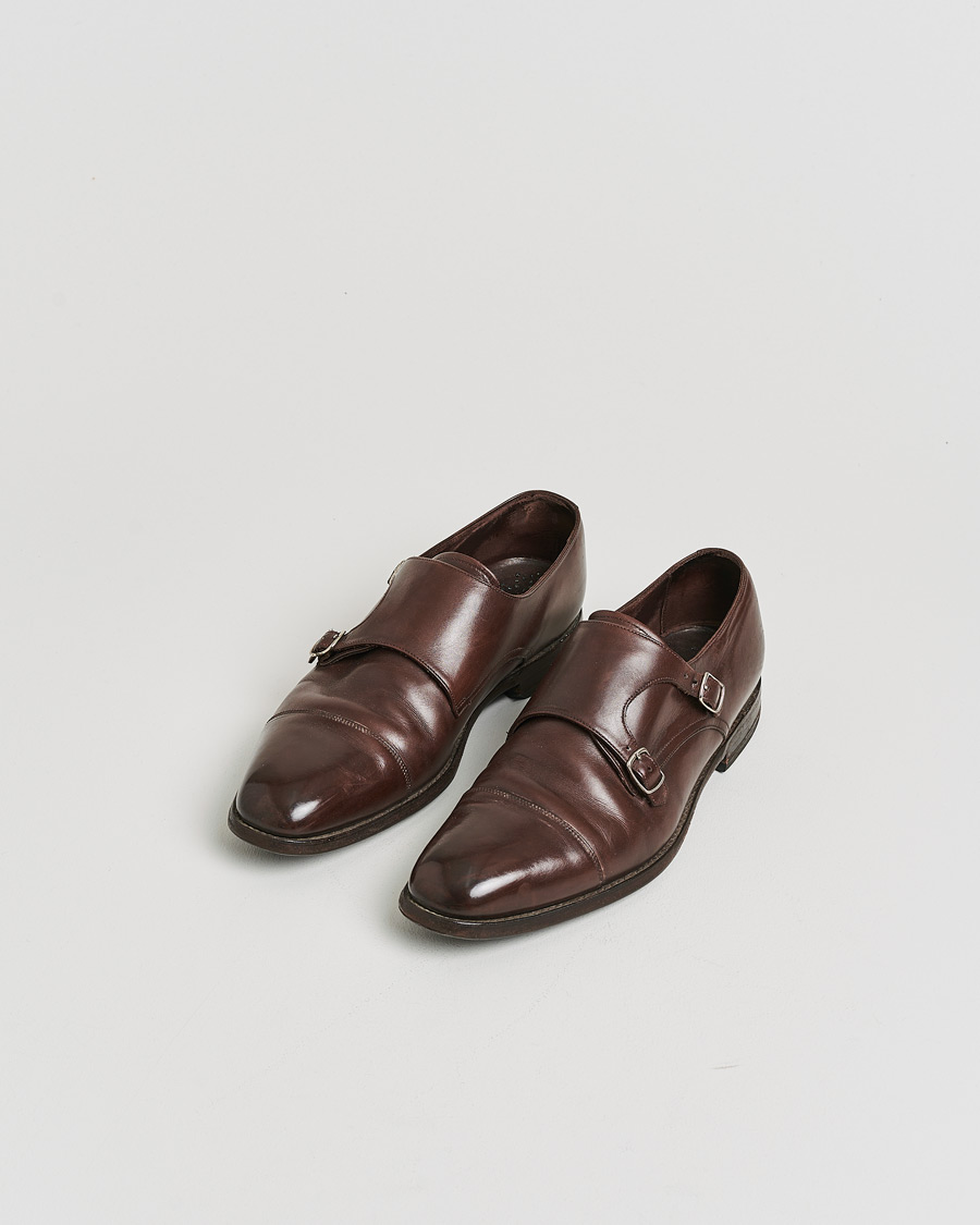 Herre | Pre-owned Sko | Pre-owned | Loake 1880 Cannon Monkstrap Dark Brown Burnished Calf UK9,5 - EU43,5