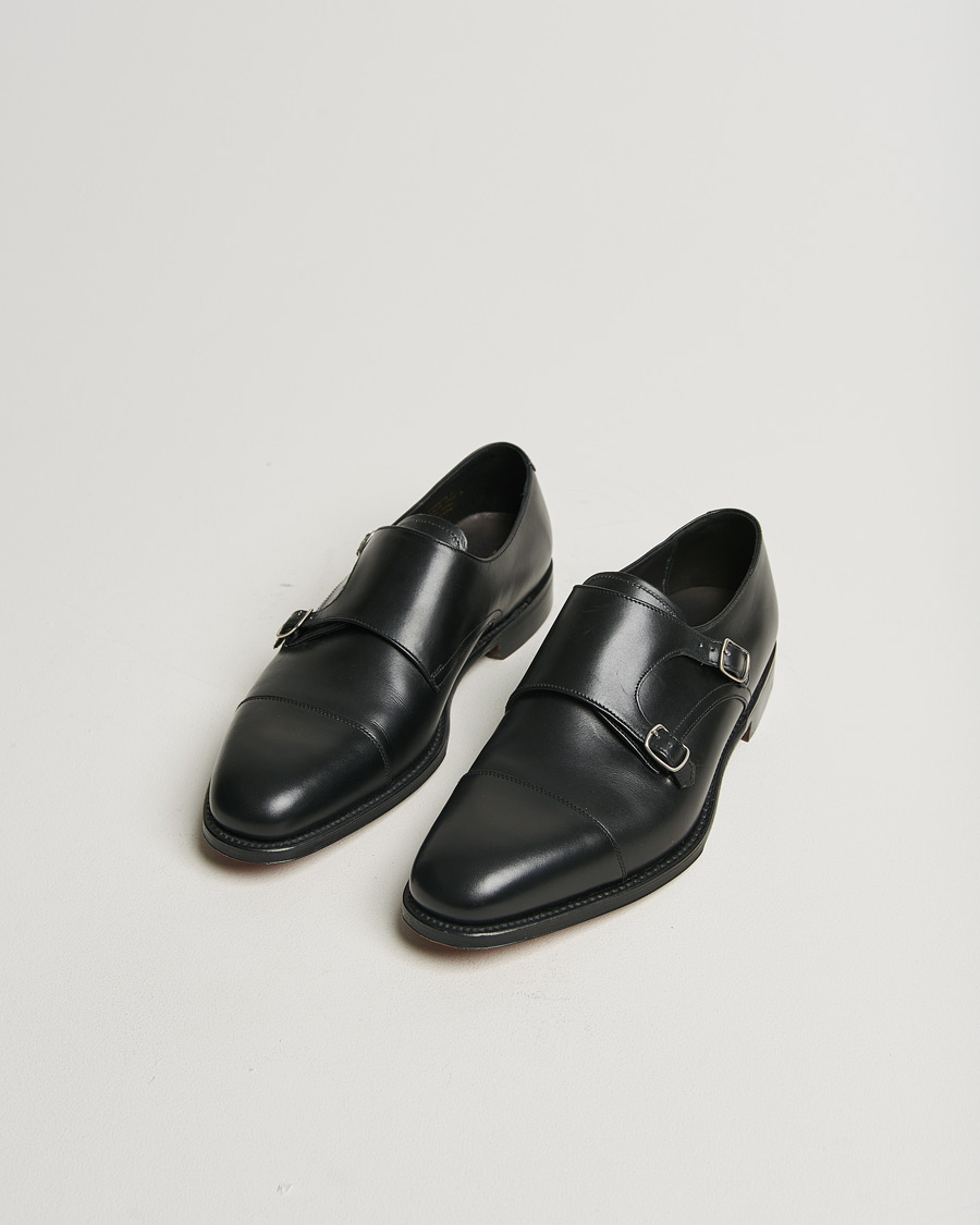 Herre | Loake 1880 Cannon Monkstrap Black Calf | Pre-owned | Loake 1880 Cannon Monkstrap Black Calf