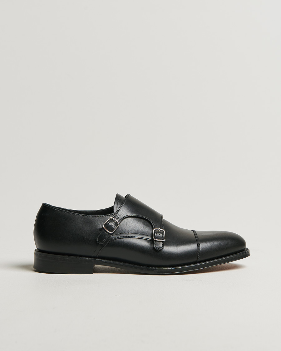 Herre | Loake 1880 Cannon Monkstrap Black Calf | Pre-owned | Loake 1880 Cannon Monkstrap Black Calf