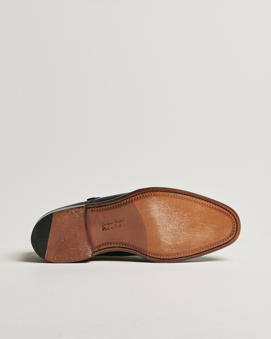 Herre | Loake 1880 Cannon Monkstrap Black Calf | Pre-owned | Loake 1880 Cannon Monkstrap Black Calf