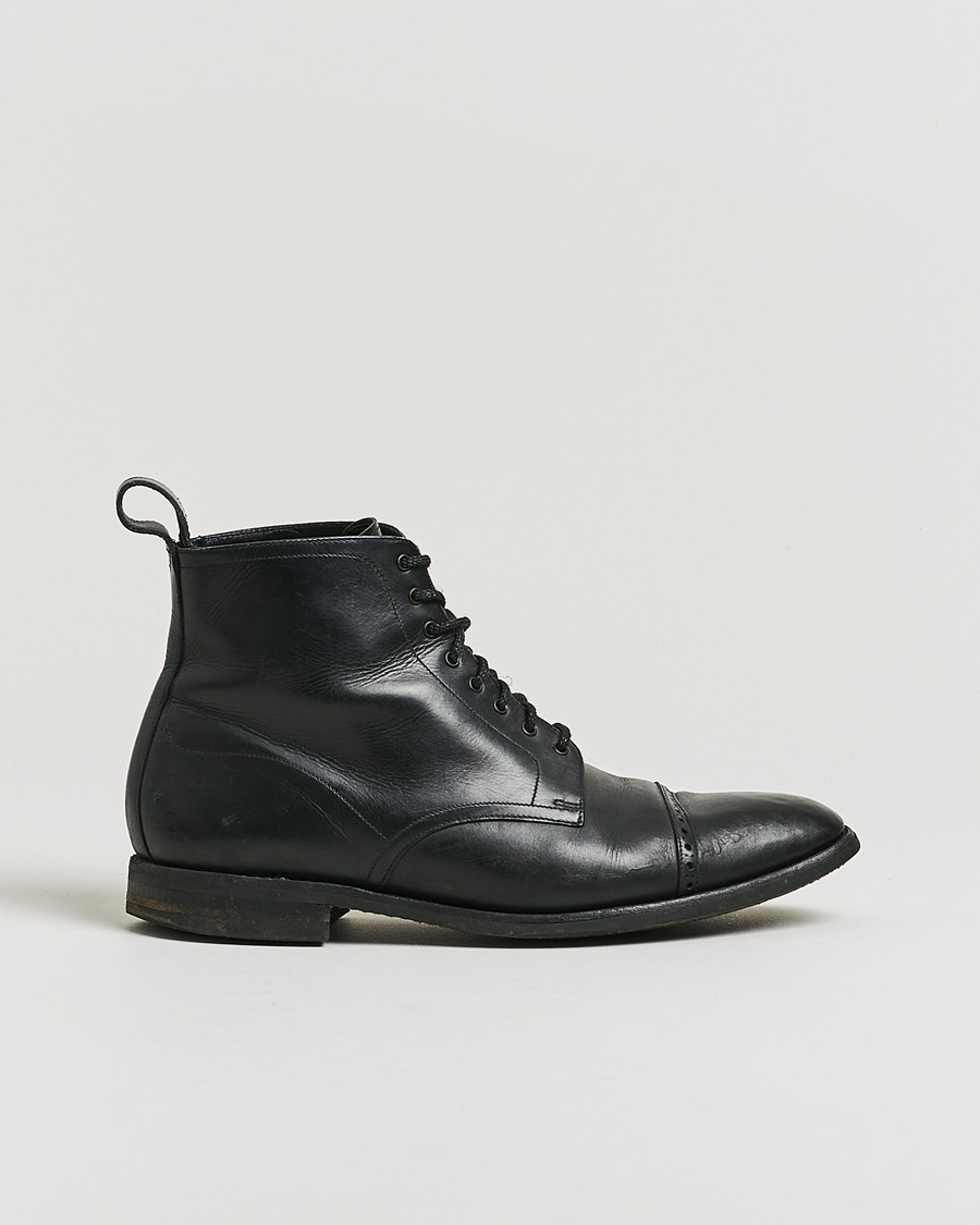 Herre | Loake 1880 Hyde Boot Black Calf UK10,5 - EU44,5 | Pre-owned | Loake 1880 Hyde Boot Black Calf UK10,5 - EU44,5