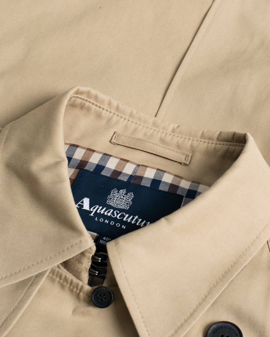 Herre | Aquascutum Double Breasted Trenchcoat Camel UK40 - EU50 | Pre-owned | Aquascutum Double Breasted Trenchcoat Camel UK40 - EU50