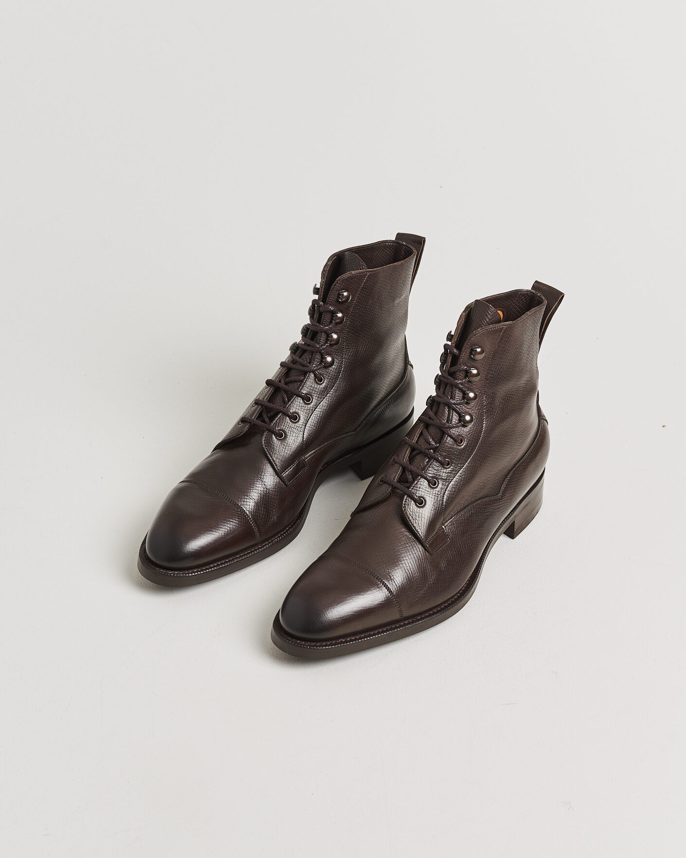 Herre | Pre-owned Randsydde sko | Pre-owned | Edward Green Galway Grained Boot Dark Brown Utah Calf UK10,5 - EU45
