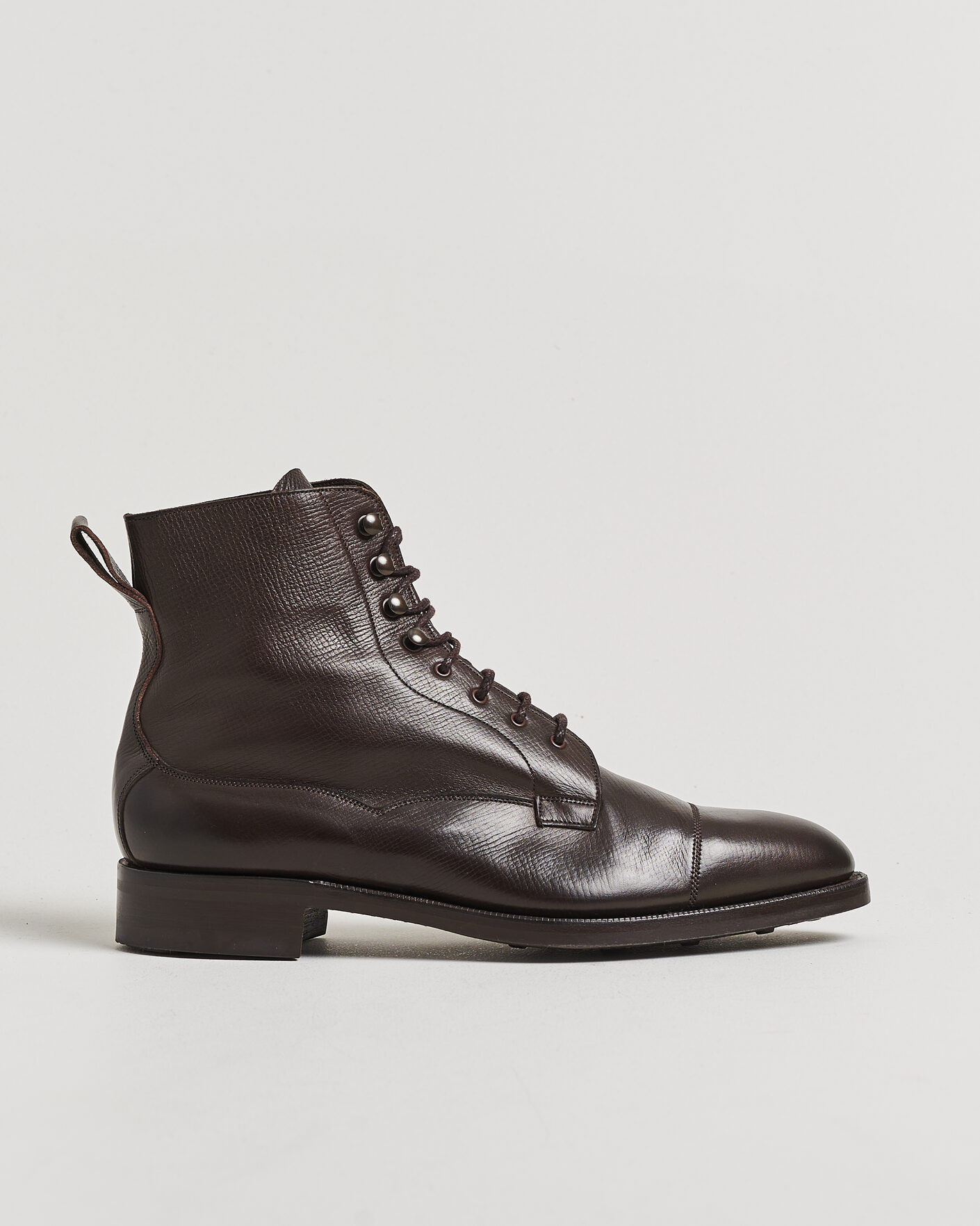 Herre | Pre-owned Randsydde sko | Pre-owned | Edward Green Galway Grained Boot Dark Brown Utah Calf UK10,5 - EU45