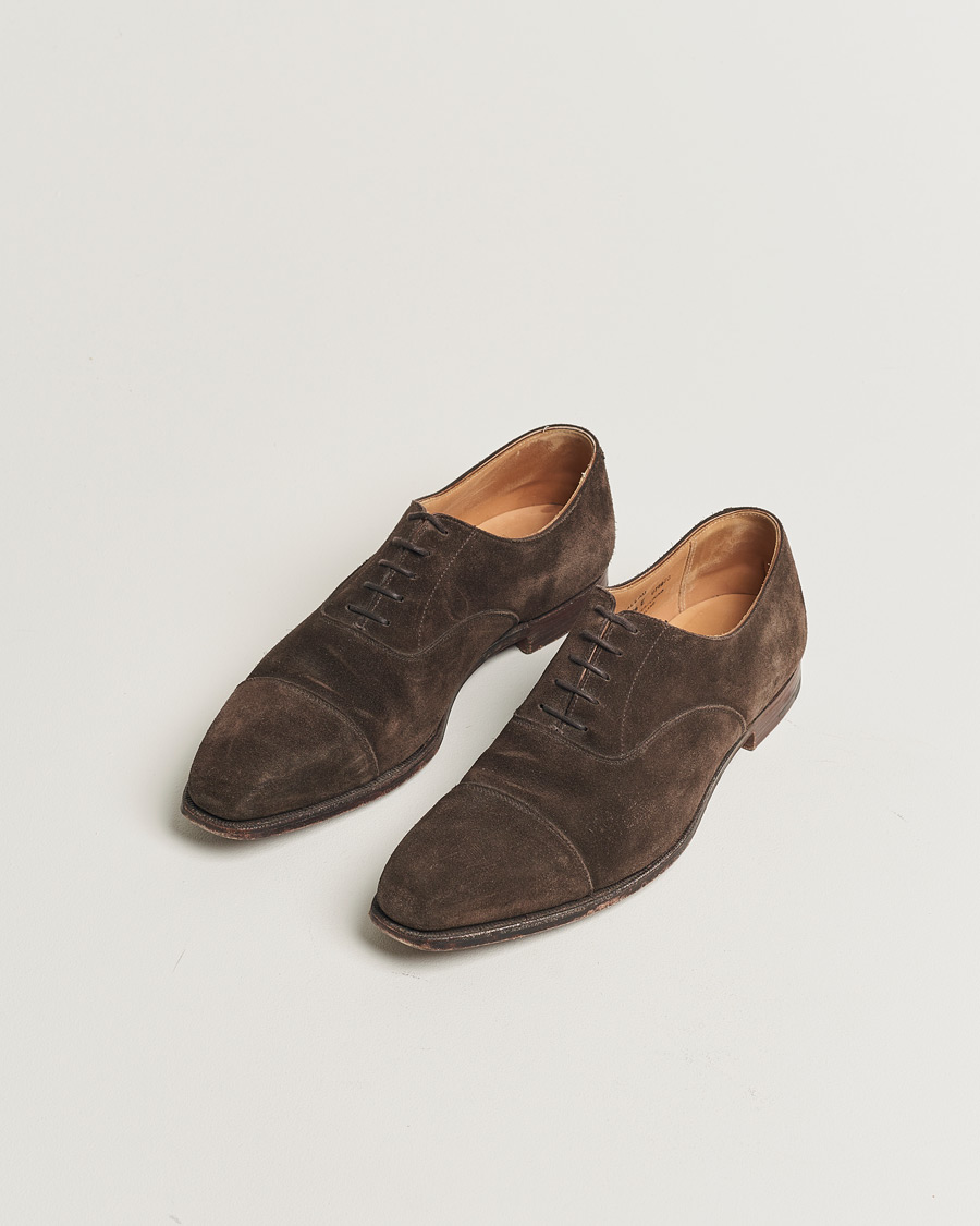 Herre | Crockett & Jones Hallam Oxford Dark Brown Suede UK9,5 - EU43,5 | Pre-owned | Crockett & Jones Hallam Oxford Dark Brown Suede UK9,5 - EU43,5