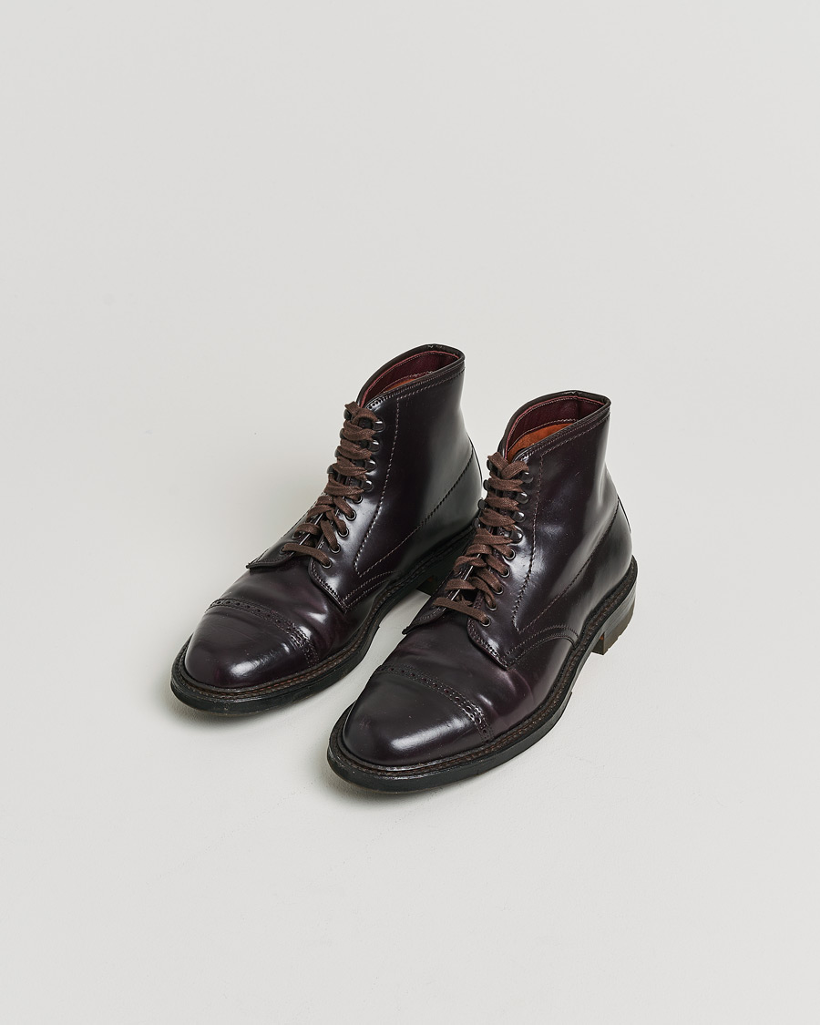 Herre | Pre-owned Randsydde sko | Pre-owned | Alden M1807 Boot Burgundy Shell Cordovan US9,5 - EU41