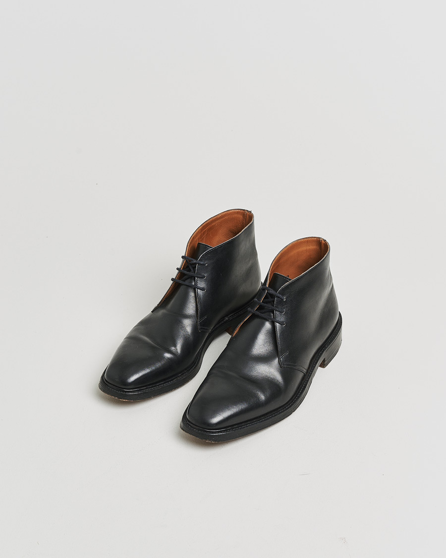 Herre | Pre-owned Randsydde sko | Pre-owned | Crockett & Jones Holborn Chukka Black Calf UK8 - EU42
