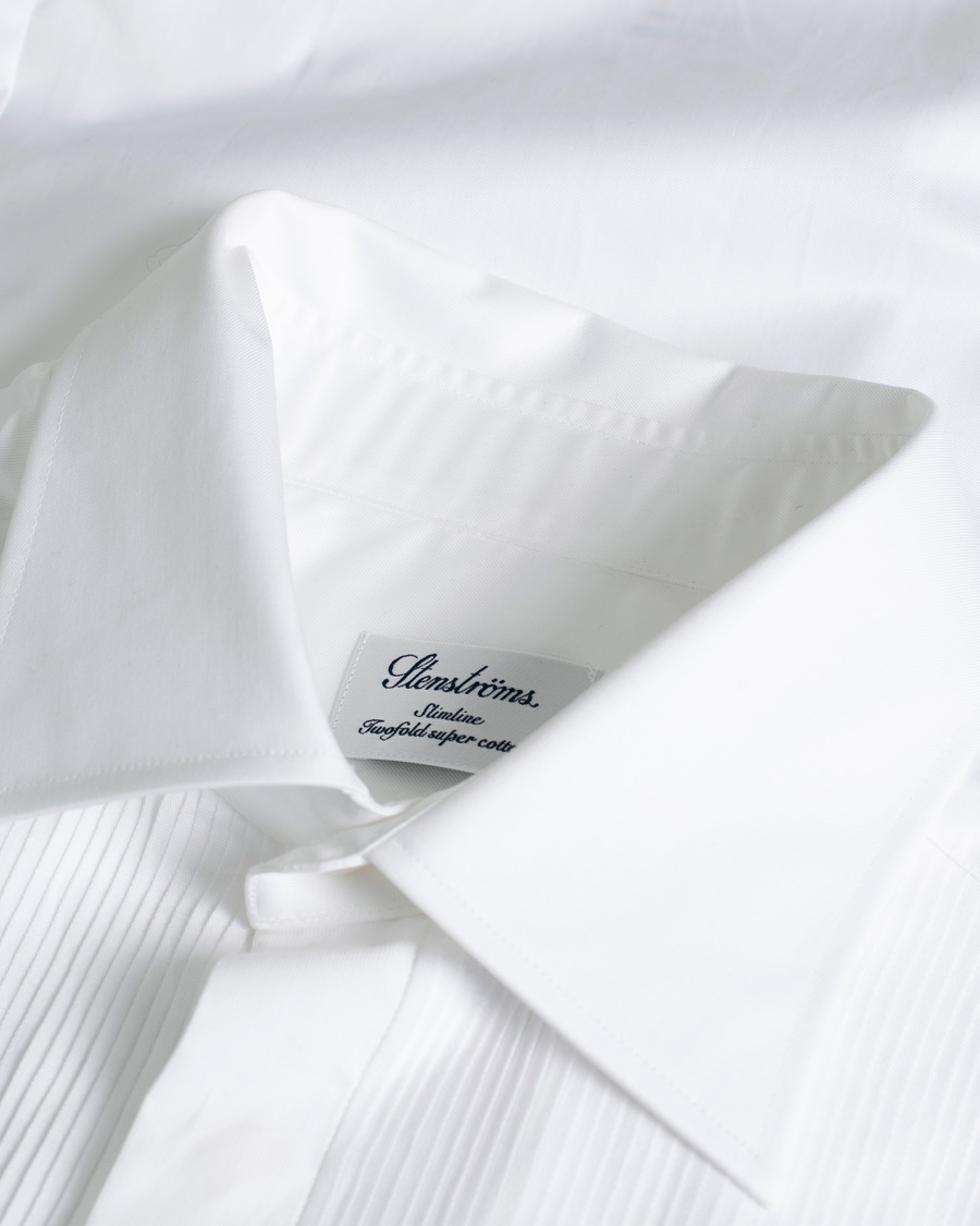Herre | Stenströms Slimline Smoking Shirt White | Pre-owned | Stenströms Slimline Smoking Shirt White