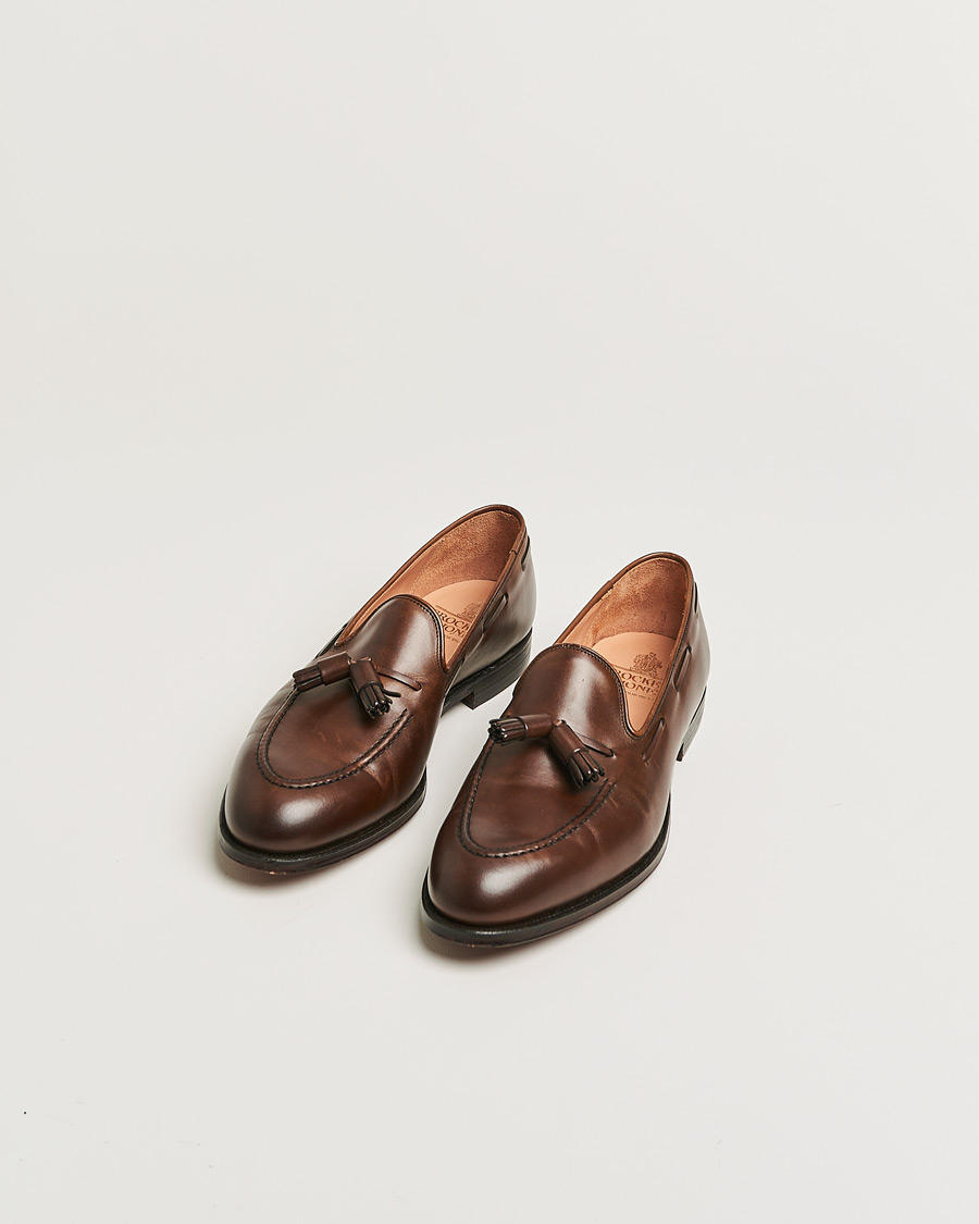 Herre | Crockett & Jones Cavendish Tassel Loafer Dark Brown Calf | Pre-owned | Crockett & Jones Cavendish Tassel Loafer Dark Brown Calf