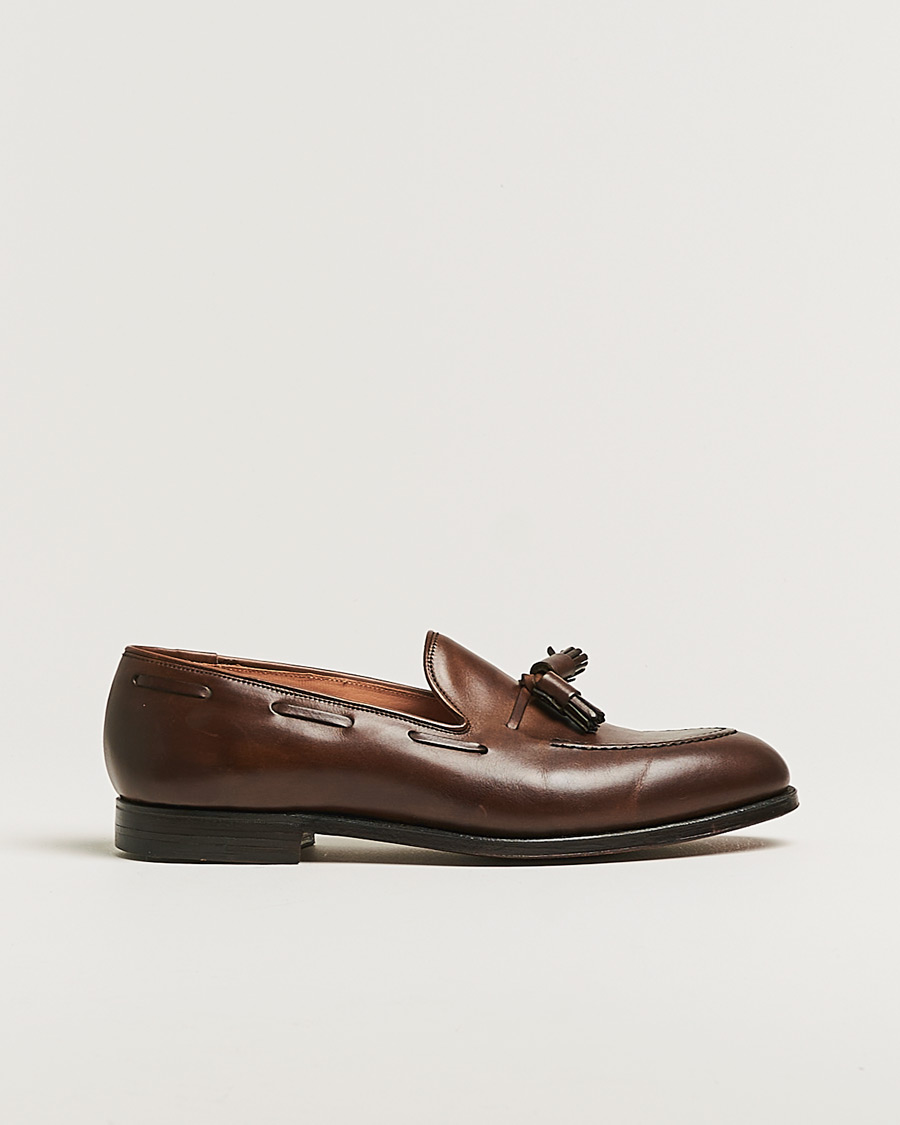Herre | Crockett & Jones Cavendish Tassel Loafer Dark Brown Calf | Pre-owned | Crockett & Jones Cavendish Tassel Loafer Dark Brown Calf