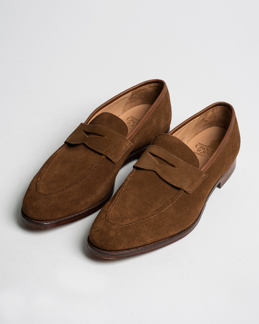 Herre | Crockett & Jones Sydney Loafer Snuff Suede UK10 - EU44 | Pre-owned | Crockett & Jones Sydney Loafer Snuff Suede UK10 - EU44