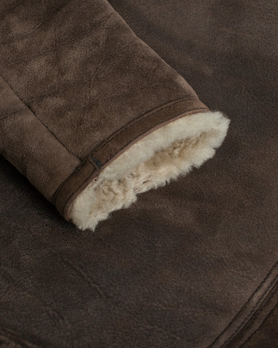 Herre | J.Lindeberg Redster Mud Shearling Suede Jacket Mud Brown | Pre-owned | J.Lindeberg Redster Mud Shearling Suede Jacket Mud Brown