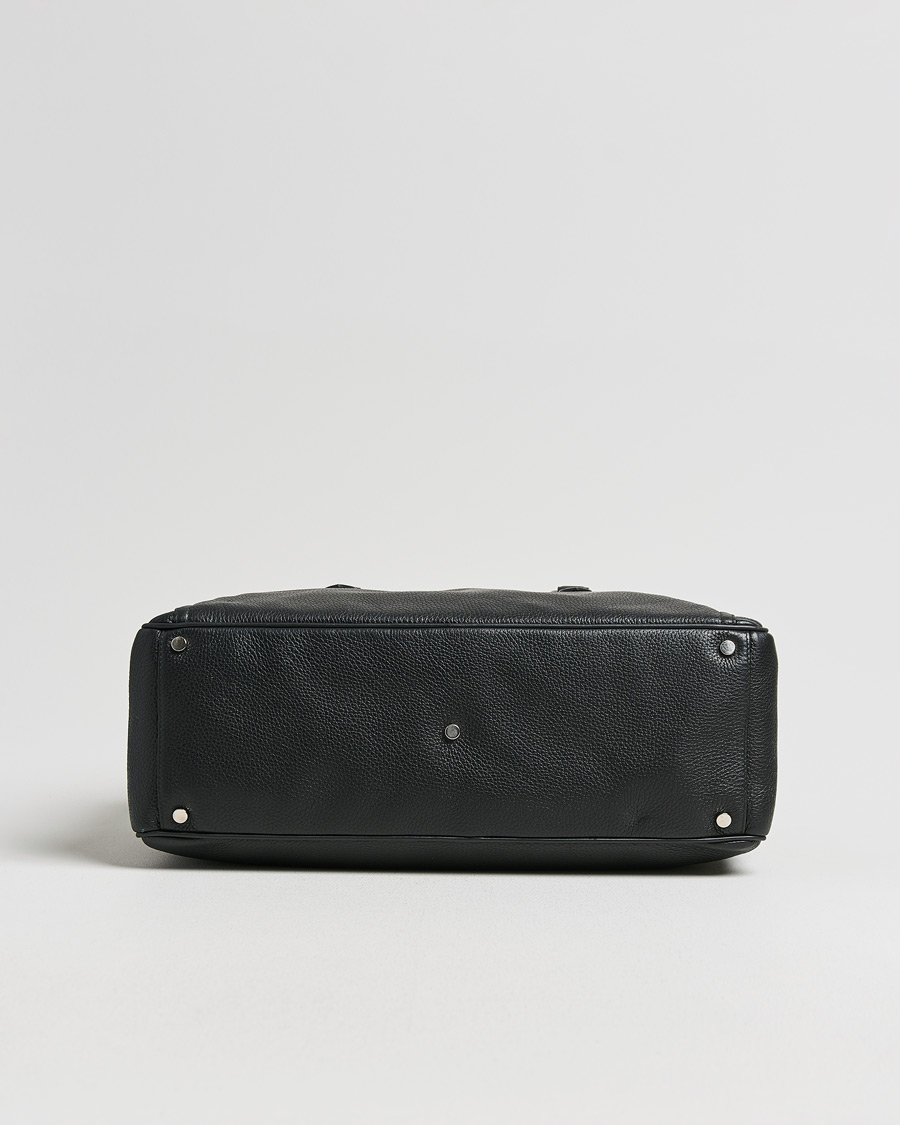 Herre | Smythson Burlington 24 Hour Bag Black Deerskin | Pre-owned | Smythson Burlington 24 Hour Bag Black Deerskin