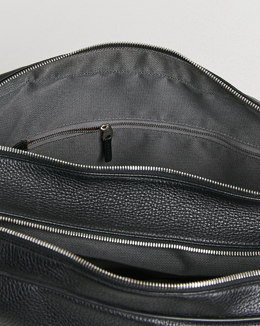 Herre | Smythson Burlington 24 Hour Bag Black Deerskin | Pre-owned | Smythson Burlington 24 Hour Bag Black Deerskin