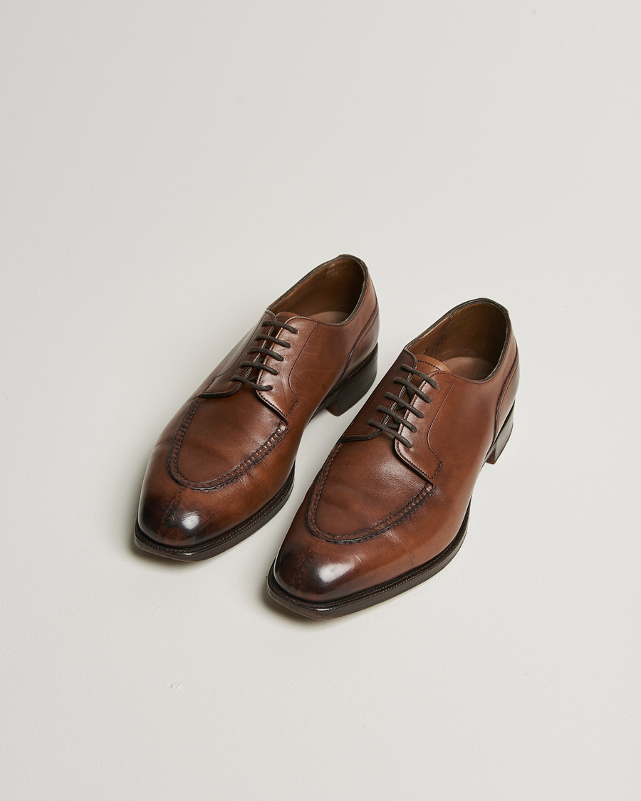 Herre | Edward Green Dover Split Toe Dark Oak Calf | Pre-owned | Edward Green Dover Split Toe Dark Oak Calf