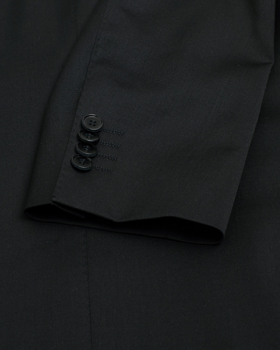 Herre | Oscar Jacobson Edmund Wool Stretch Suit Black | Pre-owned | Oscar Jacobson Edmund Wool Stretch Suit Black