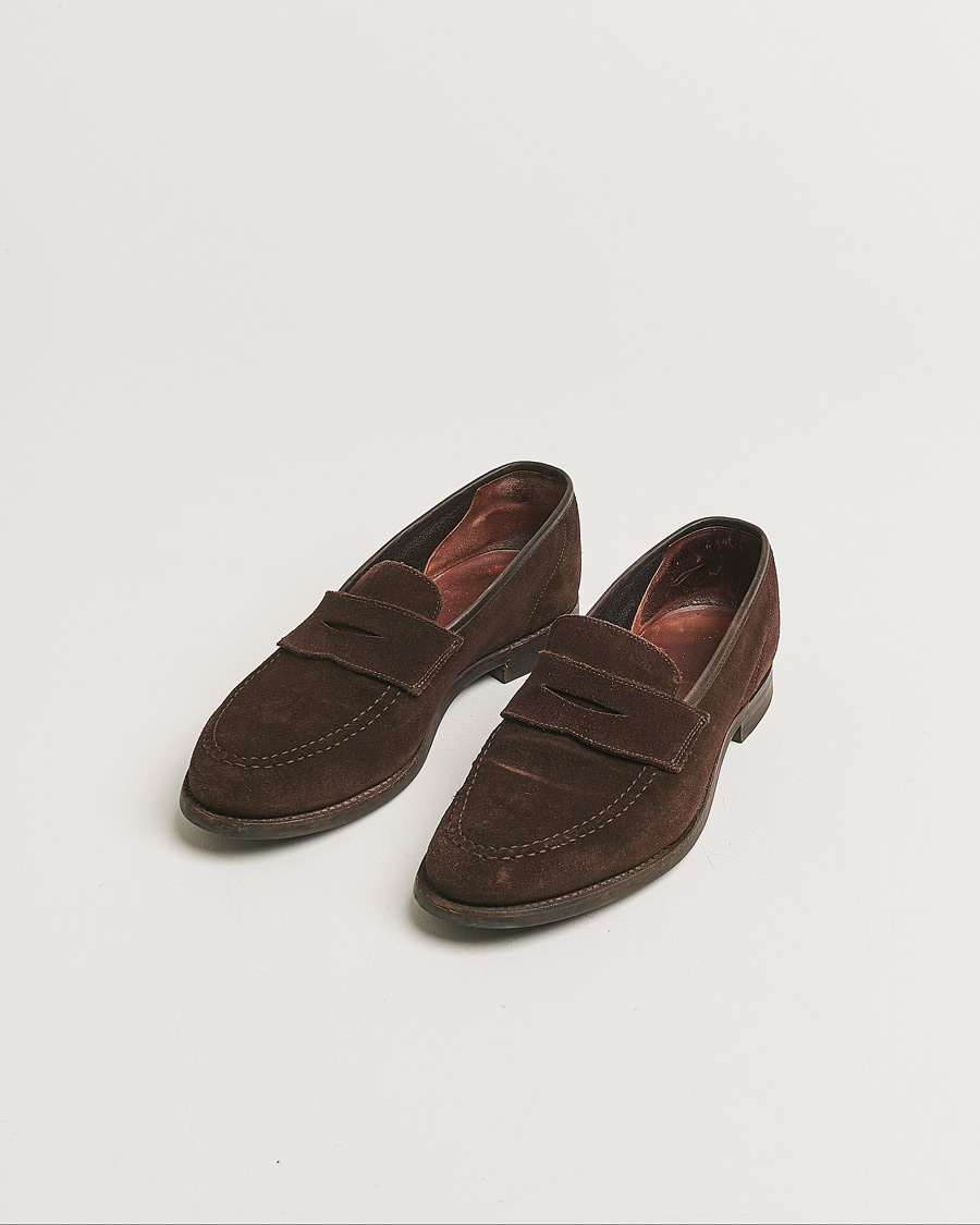 Herre | Crockett & Jones Harvard City Sole Dark Brown Suede | Pre-owned | Crockett & Jones Harvard City Sole Dark Brown Suede