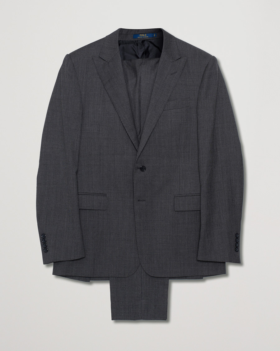 Herre | Dresser | Pre-owned | Polo Ralph Lauren Clothing Connery Peak Lapel Wool Suit Grey