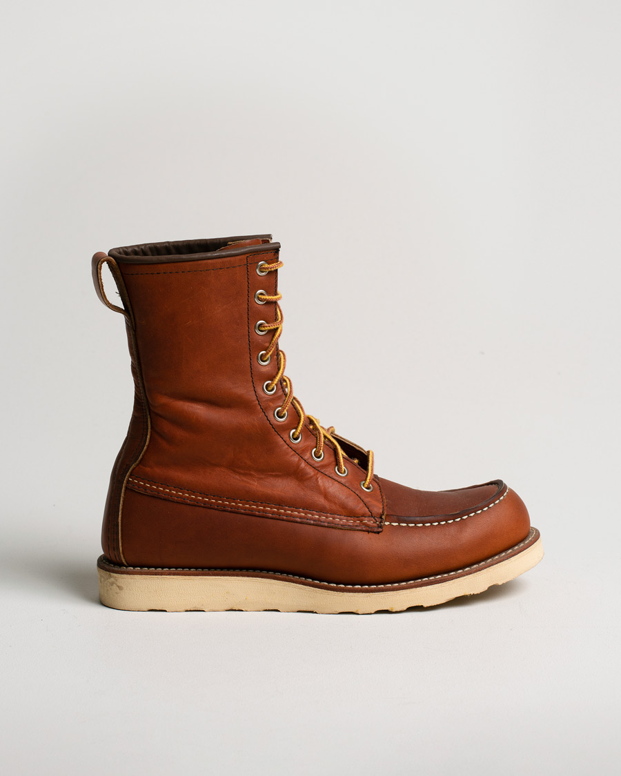 Herre | Red Wing Shoes Moc Toe High Boot Oro Slick Leather | Pre-owned | Red Wing Shoes Moc Toe High Boot Oro Slick Leather