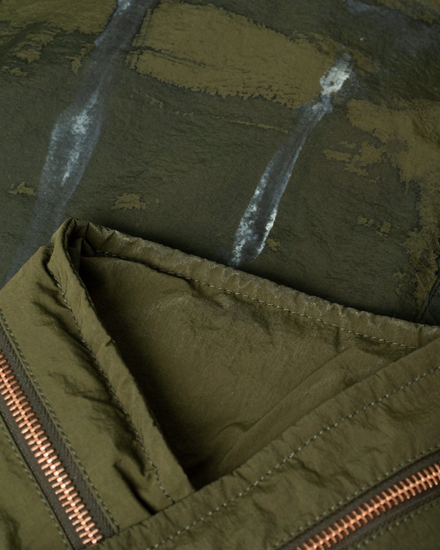 Herre | Jakker | Pre-owned | President's Safety Vintage Nylon Washed Hand Paint Jacket Army M