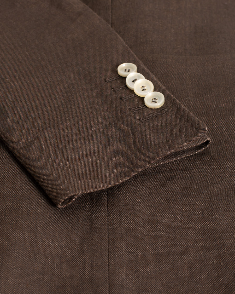 Herre | Morris Heritage Frank Oxford Linen/Cotton Blazer Brown | Pre-owned | Morris Heritage Frank Oxford Linen/Cotton Blazer Brown