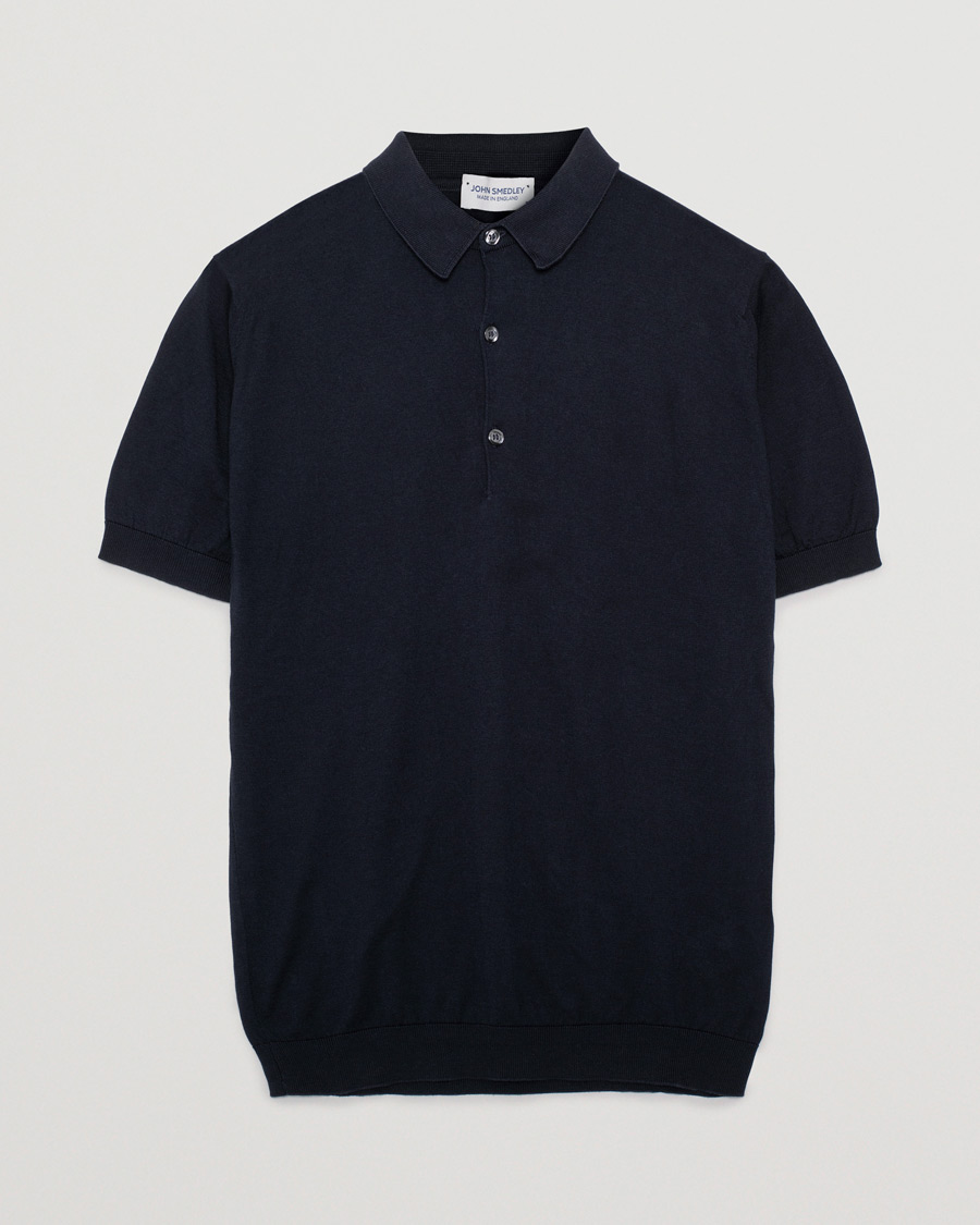 Herre | John Smedley Adrian Slim Fit Sea Island Polo Navy | Pre-owned | John Smedley Adrian Slim Fit Sea Island Polo Navy